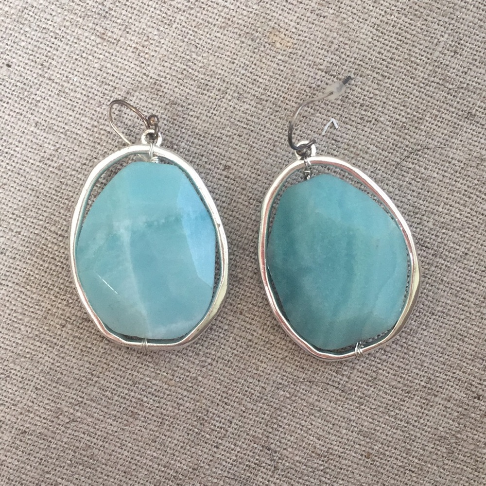 Blue drop Earrings